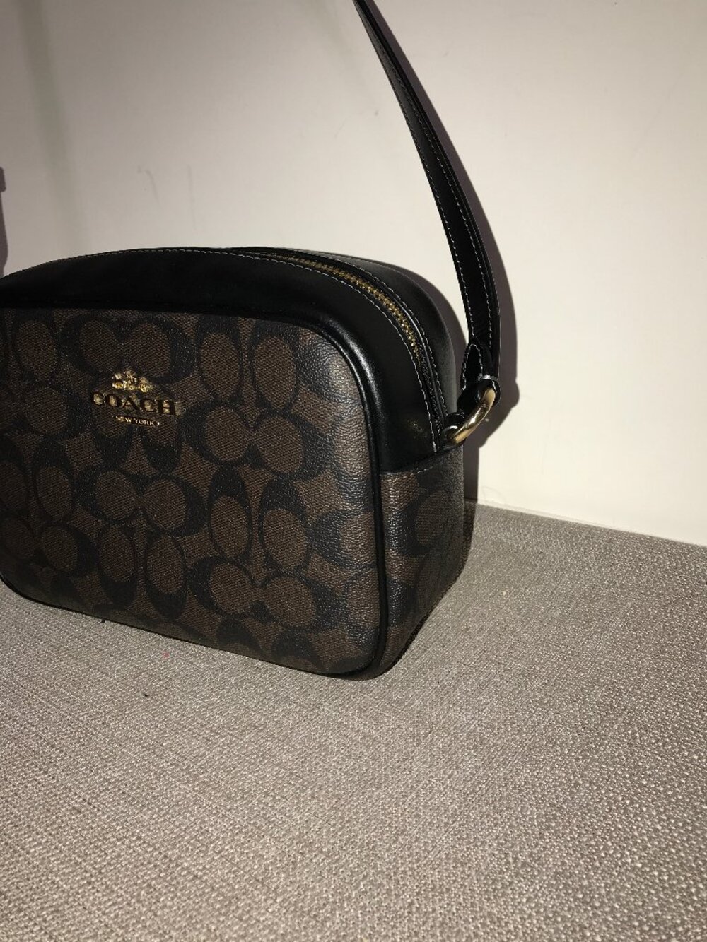Coach Brown/Black Signature Small Crossbody Bag - Picture 7 of 15